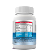 DENFOR 600 - SUPLEMENTO ALIMENTICIO Vitamina D2, magnesio, Zinc y Fósforo. Frasco muestra con información de tabla nutrimental.
