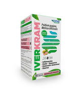 IVERKRAM, psidium guajava, melissa officinalis. Remedio para la inflamación, dolor, espasmos, distensión abdominal y diarrea. Caja de producto. Para tratar la Colitis