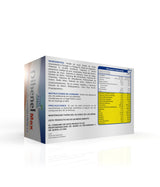 DIBENEL MAX - SUPLEMENTO ALIMENTICIO. Vitaminas Minerales Quercetina y Omegas 3 y 6. Caja de producto con información de tabla nutrimental.