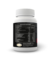 GLUTAMAX GOLD, Omega 3, Tirosina, Metionina, Ácido Glutámico, Complejo B y Vitamina C. Frasco con información de tabla nutrimental. 