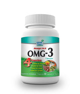 OMG 3 OMEGAS 3, 6 Y 9 - SUPLEMENTO ALIMENTICIO. Imagen de frasco muestra.