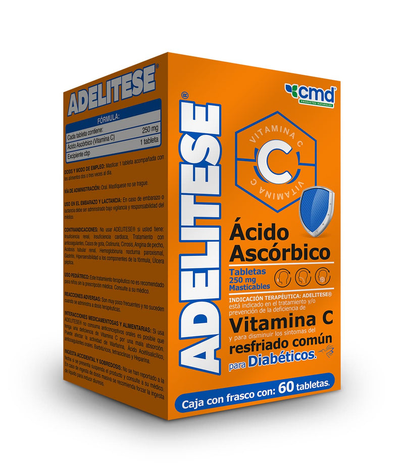ADELITESE Vitamina C con 60 Tabletas masticables. - Biofarma