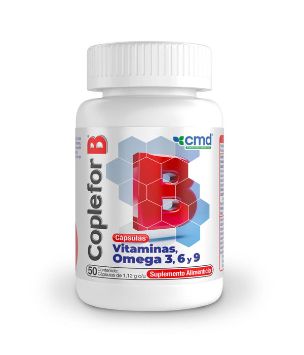 COPLEFOR B - SUPLEMENTO ALIMENTICIO. Omega 3, 6 y 9 y Complejo B. Frasco muestra. 