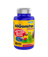 ALI GOMITAS - SUPLEMENTO ALIMENTICIO. Vitaminas y minerales en presentación de gomitas para niños. Imagen muestra del frasco.