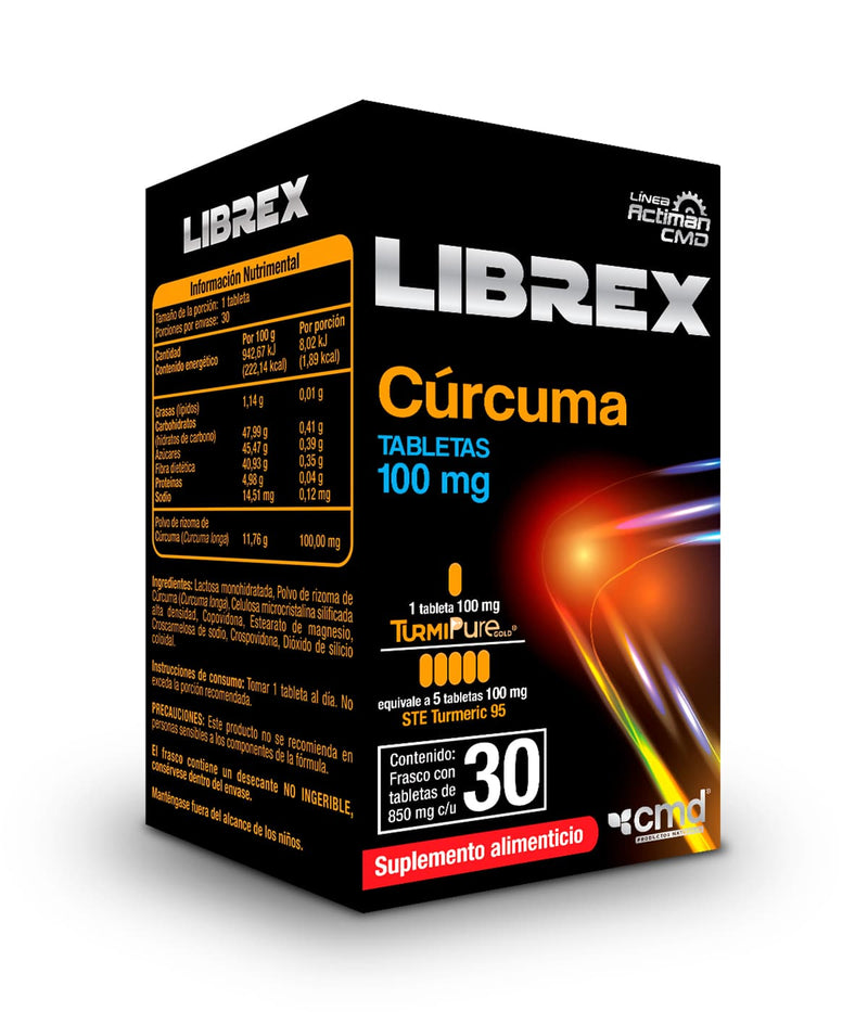 LIBREX cúrcuma Turmipure Gold con 30 tabletas. - Biofarma