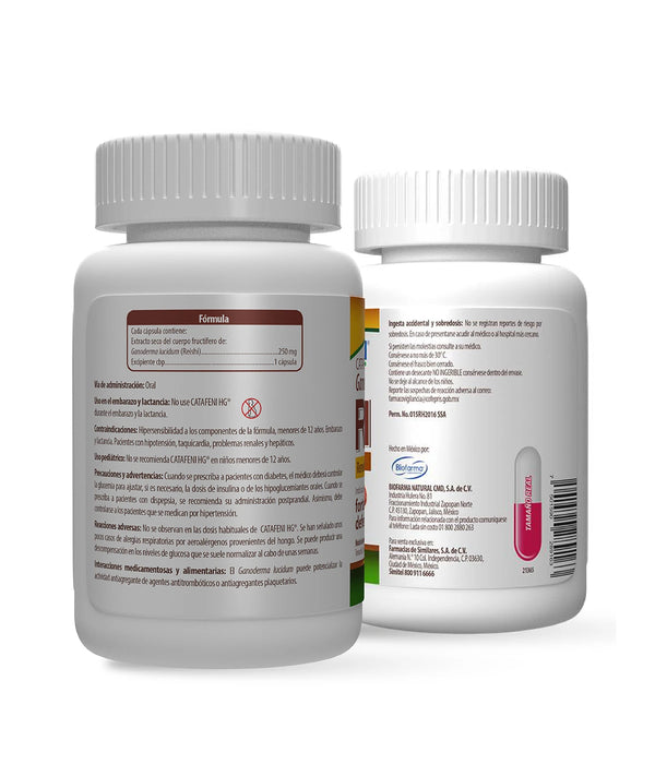 Hongo Reishi - 60 Cápsulas con 250mg - Suplemento de Ganoderma Lucidum