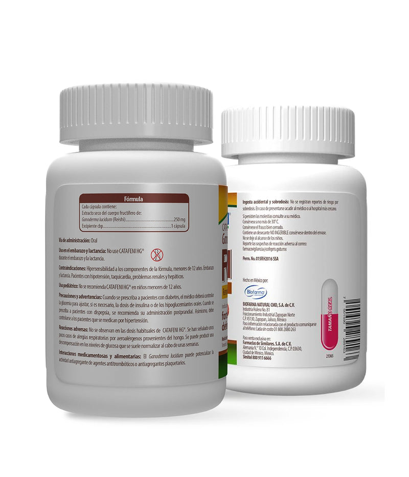 Hongo Reishi - 60 Cápsulas con 250mg - Suplemento de Ganoderma Lucidum