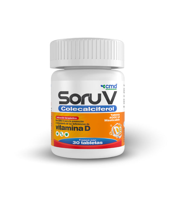 SoruV-Vitamina D3, Colecalciferol 4000UI por porción.