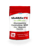 MULTIMIX FX - SUPLEMENTO ALIMENTICIO, Glucosamina, Condroitina, MSM, Zinc, Magnesio y Vitaminas. Imagen muestra de bolsa de producto.