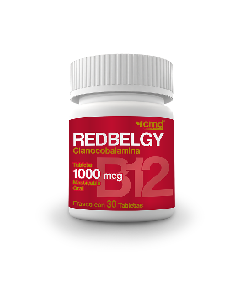 REDBELGY Vitamina B12 con 30 Tabletas masticables. - Biofarma