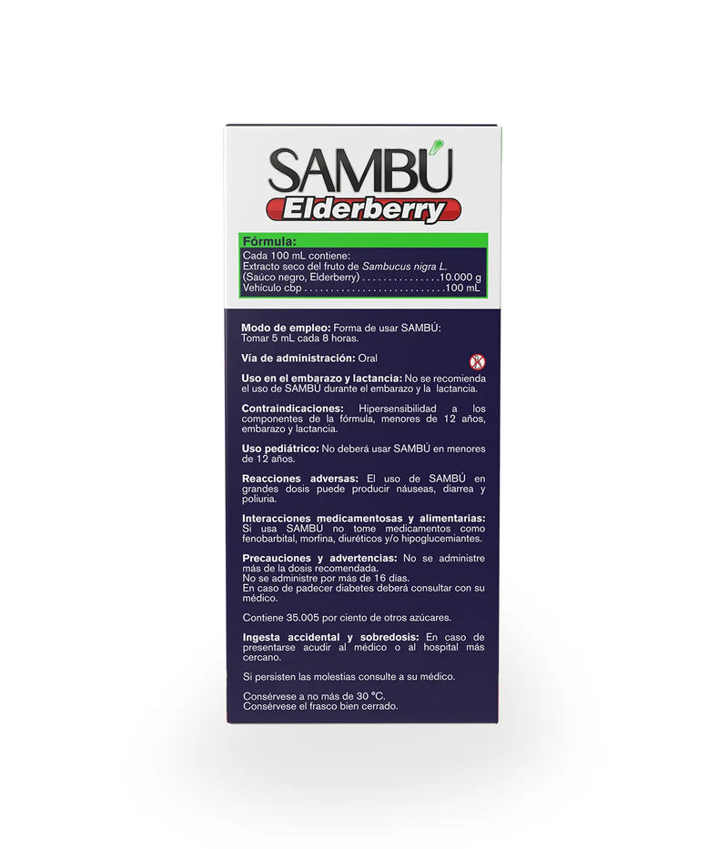 Sambu Sauco Negro, Eldelberry Jarabe c/120 ml.